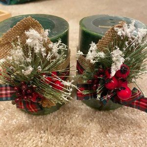 Set of Two Christmas Candles